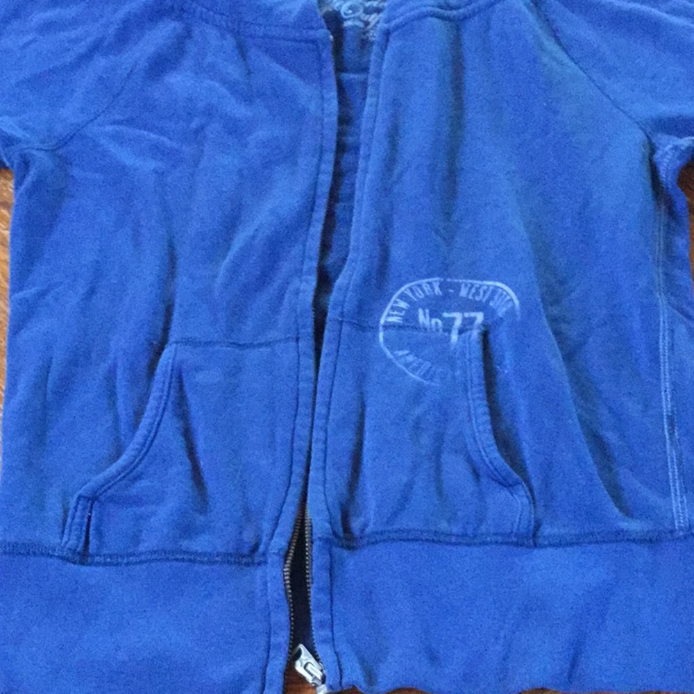 Blue zip up